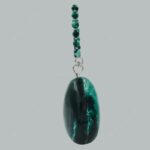 Elegant Green Egg-Shaped Resin Clutch with Detachable Beaded Wrist Handle & Chain Strap