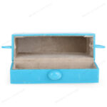 Stunning Sky Blue Boxy Personalized Clutch with Large-Link Resin Chain for Crossbody Style