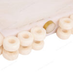 Stylish White Resin Ring Clutch with Marble-Like Finish, Adorned with 24 Exquisite Rings