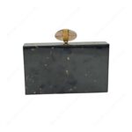 Personalized Designer Clutch with Laser-Cut Glitter Resin Lettering & Decorative Knob