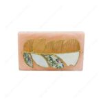 Resin Hand-Grip Metal Handle Purse – Gold Feather Handle with Mother-of-Pearl Inlay