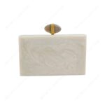 Resin personalised purse with Engraved & Color-Inlaid name and gold-banded knob